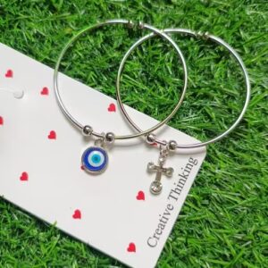 Private Label Silver Evil Eye Bracelets For Women