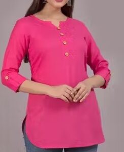 Private Label Trendy Glamorous Women Tops Pink Size L