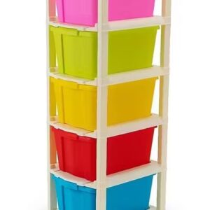 Private Label 5 Xl Plastic Modular Drawer System For Home Multi Colour