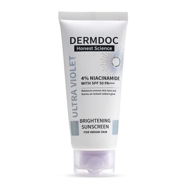 DERMDOC Niacinamide Brightening Sunscreen with SPF 50 Sun Protection 50 gm
