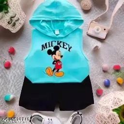 Private Label Kids Clothing Set Sky And Black 16 Size