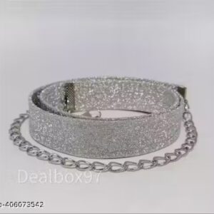 Private Label Womens Adjustable Ladies kanduro Belt Selver Colour