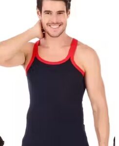 Private Lable Mens Cotton RIb Gym vest Size XXL Black