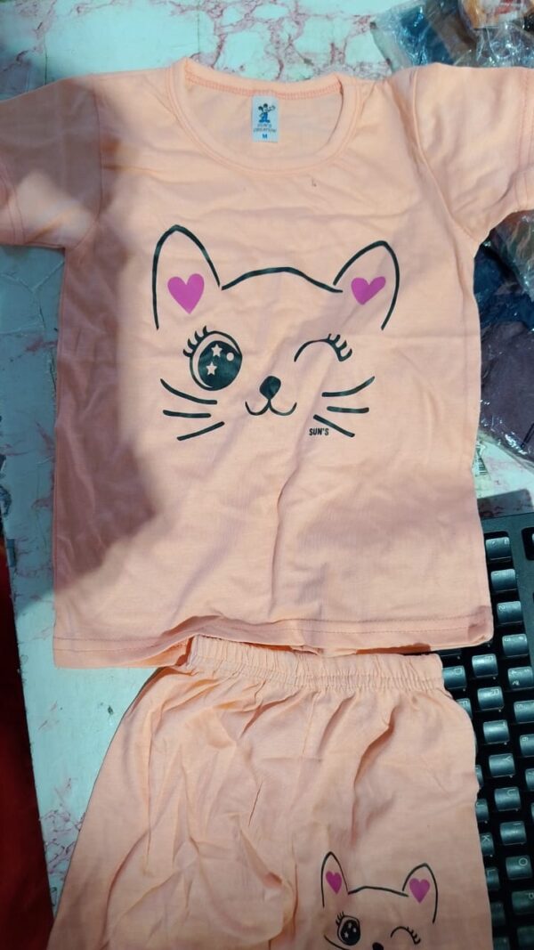 Private Lable Girls Cotton Graphic T shirt size free orange
