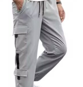 Private Lable Light grey colour New Style Mens polyester comfortable Cargo for Formal XL