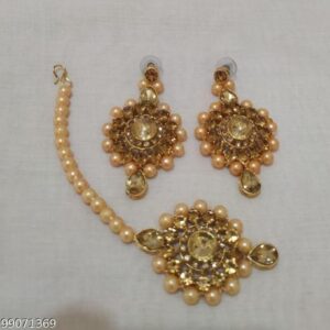 Private Lable Earring Maangtika Set