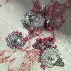 Private Label Silver Pink Jewel Set