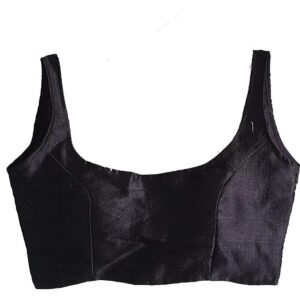 Private Lable Womens Silk Solid Plain Casual Regular Cuts Sleeves Blouses Black Free size