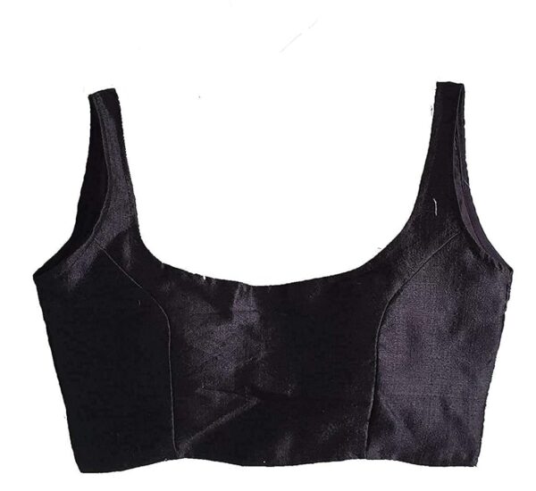 Private Lable Womens Silk Solid Plain Casual Regular Cuts Sleeves Blouses Black Free size