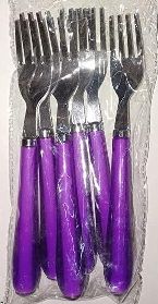 Private Label Fork Set of 6 Fork with Plastic Handle