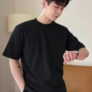 Private Label Mens Stylish Black Half Sleeve TShirt Black Colour M Size