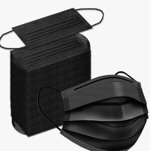 Private Label Mask With Nose Pin Black