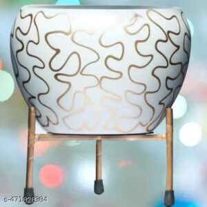 Private Label Metal Hand Painted Mind Designer Pot on Stand
