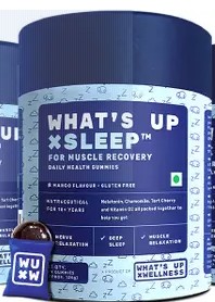 Whats Up Wellness Melatonin Gummies for Sleep Muscle Recovery 30N