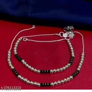 Private Label Wmen Silver Ankel Payeal Free Size