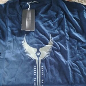 Private Label Men Graphic Print Regular Fit Round Neck T Shirt BLUE L