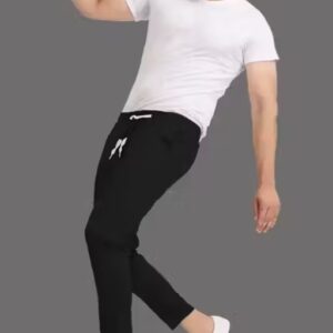 Private Label Casual Drawstring Jogger Pants For Men Black Colour Free Size