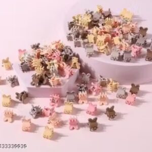 Private Label Girls Clubs Mini Colorful Rabbit Ears Design Tiny Hair Clip