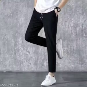 Private Label Track Pants for Men Black Colour Free Size