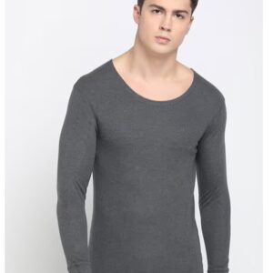 LEVIS Men Regular Fit Scoop Neck Thermal Vest L GREY