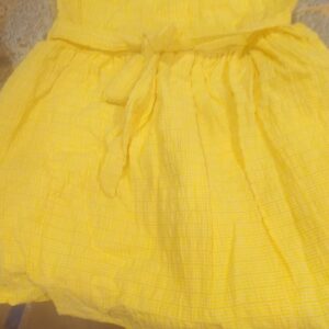 Doodle Kids Woven Puffed Sleeves Solid Color Frock Yellow Size 2 to 3y