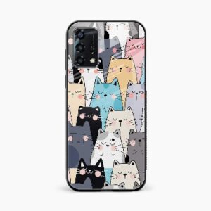 Private Label Cute Cat Oppo A74 Back Cover Multi Colour