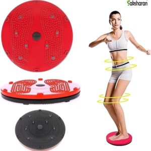 Private Label 5 in 1 Tummy Twister Abdominal ABS Exerciser and Twisting Waist Disc Ab Exerciser Red
