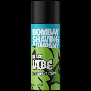 Bombay Shaving Company Black Vibe Deodorant Spray Musky Woody Fragrance Long Lasting For Men 150 ml