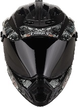 FOROLY X 8 Venom Motocross Scratch Resistant Visor Motorbike Helmet Black