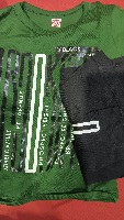 Private Label Boys Clothing Set Green And Black 20 Size