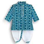 mustmom Baby Boy Kurta Set White And Blue Colour 20 Size