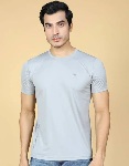 Supersquad Solid Men Round Neck T Shirts Grey XLSize
