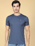 Supersquad Solid Men Round Neck T Shirts D Grey XLSize