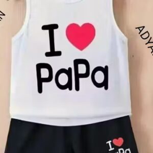 Private Label White papa Printed Cotton Kids Dress Size 24
