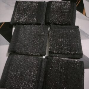 Private Label Scratch Proof Kitchen Utensil Scrubber Pad Pack Of 4 Black