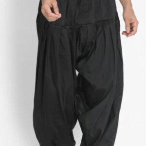 Vastramay Mens Black Cotton Blend Patiala Pyjama 40