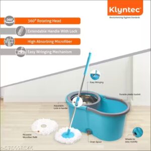 Private Label 360 Degree Rotation Spin Mop Bucket Set Sky Blue
