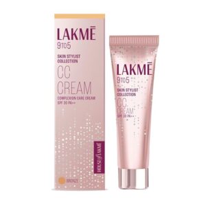Lakme 9 to 5 CC Cream 03 Bronze Light Face Makeup with Natural Coverage SPF 30 30g