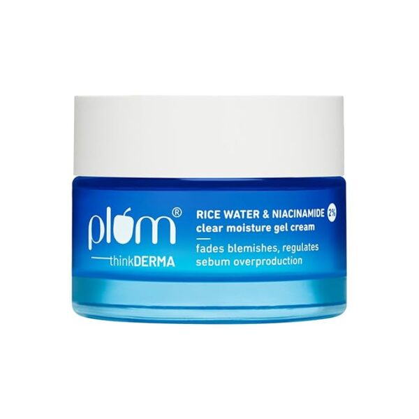 Plum Niacinamide Rice Water Superlight Gel Cream Moisturizer for Face 50g