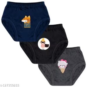 Private Label Kids Girls Panty Pack Of 3 Multi Colour Free Size