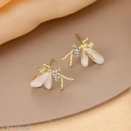 Private Label Western stylish Beautiful princess American Diamond Stone Stud Earrings White For Women
