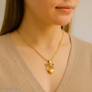 Private Label Stylish Rosegold Pendant Necklace for Women Goldren Colour