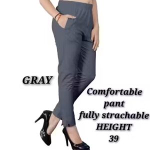 Private Label Women Grey Colour Pant Free Siae
