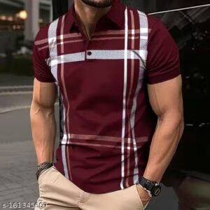 Private Label Mens Checked Polo Pink Tshirts Xl Size