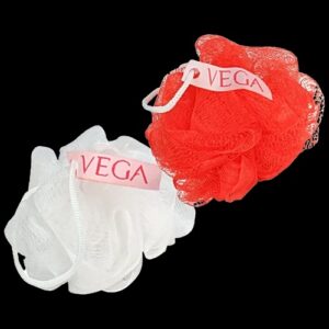 Vega Mini Sponge Exfoliates Skin Durable 2 pcs Pink And White