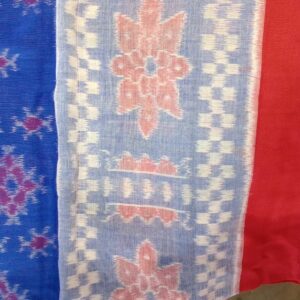 Private Label Womens Beautiful Pasapalli Pata Sambhalpuri Papa Silk Sarees Blue