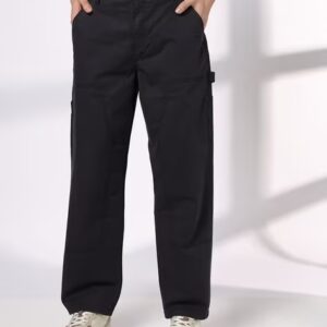 DNMX Men Straight Fit Flat Front Carpenter Pants charcoal Size 32