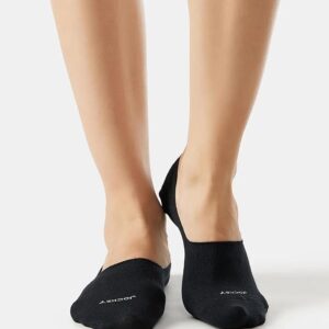 Jockey Womens Microfiber and Compact Cotton Stretch No Show Socks Black