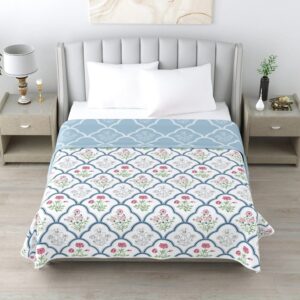Haus and Kinder Cambric cotton Reversible AC Blanket Classic Trellis
