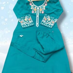 Private Label Woman kurta and pant set With Dupatta Sky Coloue Xl Size